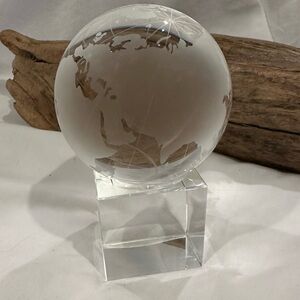 Crystal Glass Spinning Globe